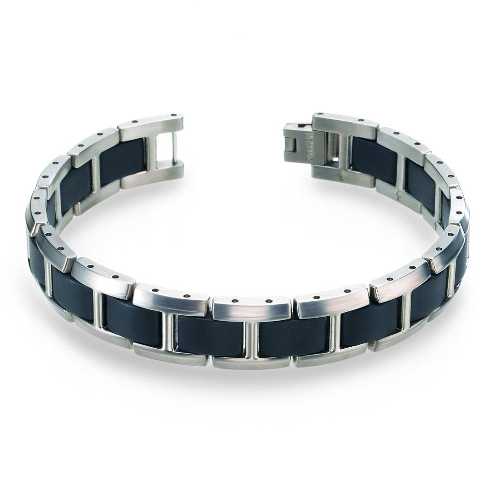 Boccia 0337 02 Heren armband van titanium Trendjuwelier