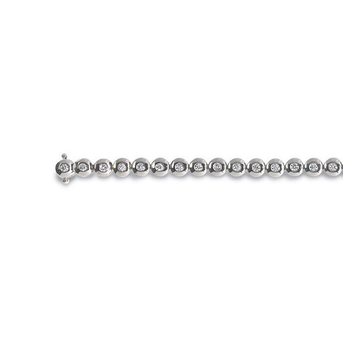 spier Elektrisch toekomst Witgouden armband met diamant - 28-02-TR | Trendjuwelier