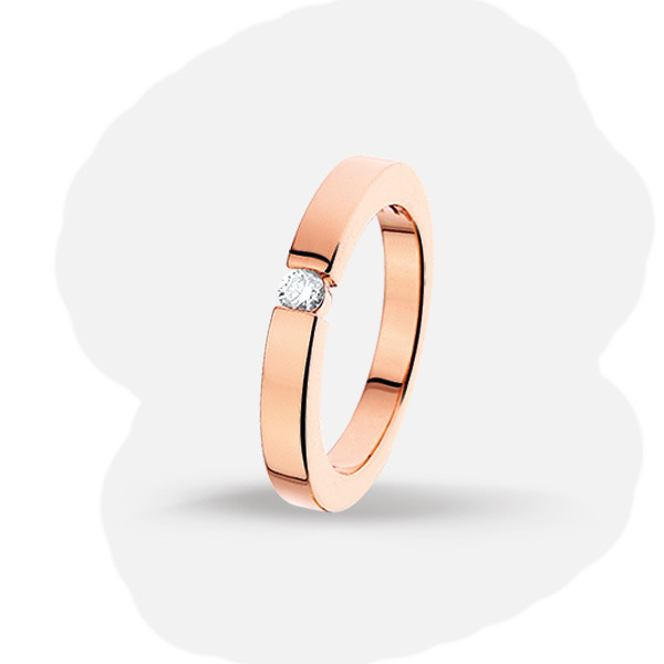 aanklager toren pop Rosé gouden ring met diamant - 4400033 | Trendjuwelier