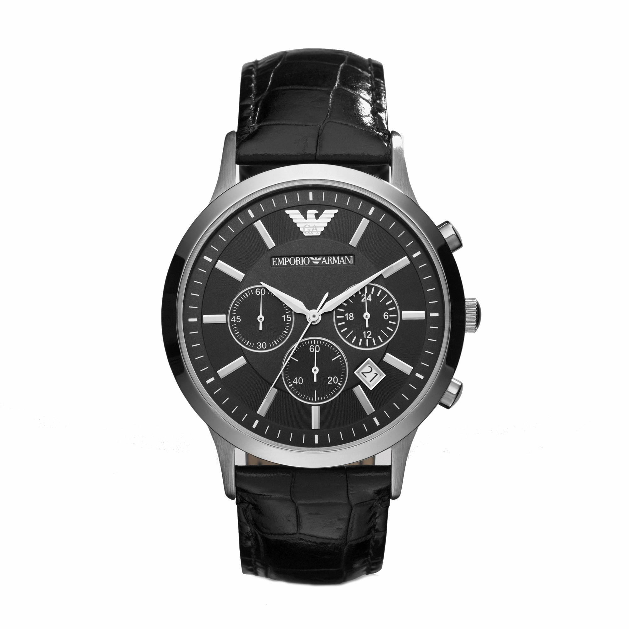 Zwarte 2024 armani horloge