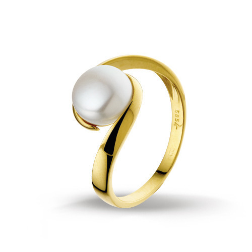 Ambacht Ontwijken Mammoet Gouden dames ring met parel 4014243 | Trendjuwelier