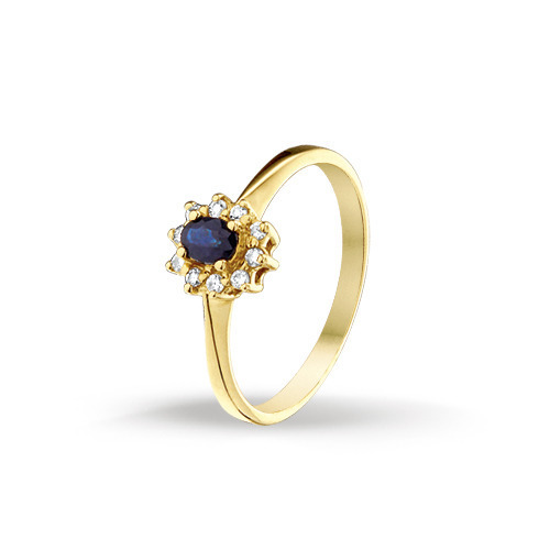 Billy Goat Encyclopedie Gewoon Gouden dames ring met diamant 4015007 | Trendjuwelier