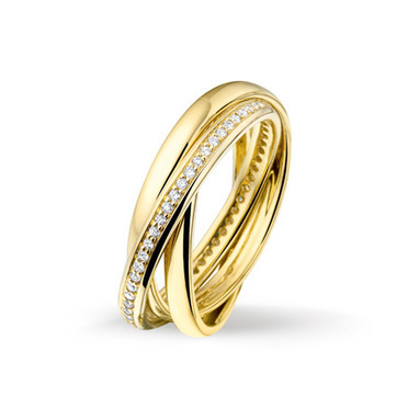 Huiscollectie 4016202 Gouden ring met diamant 0.29 crt