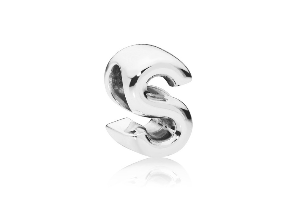 wenkbrauw Halve cirkel Intact Pandora Bedel zilver Letter S 797473 | Trendjuwelier