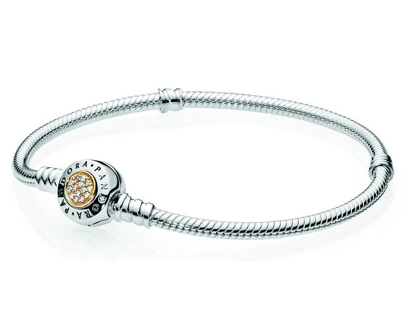 voorstel genezen Dagelijks Pandora Moments 590741CZ Armband Pandora Logo zilver-goud