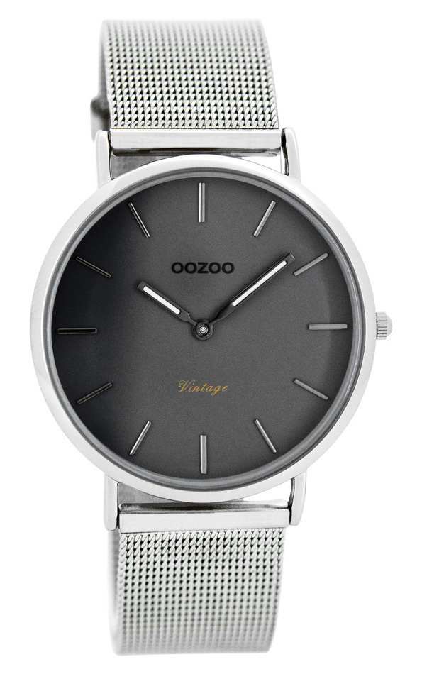 koppeling Monetair Attent OOZOO Horloge Vintage 36 mm zilverkleur C7729 | Trendjuwelier.nl