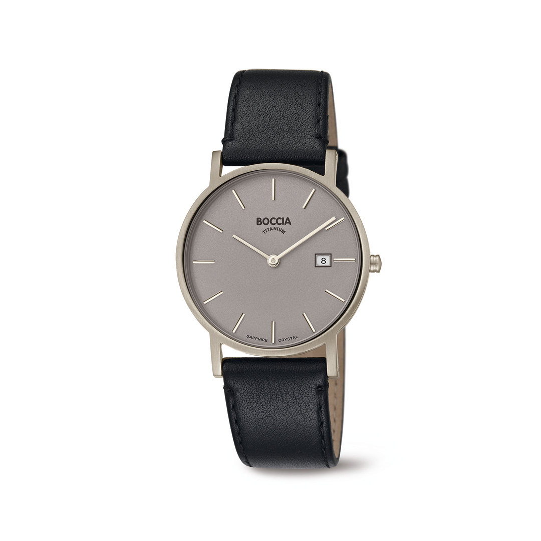 Boccia 3637.01 Titanium horloge Leer Heren Trendjuwelier