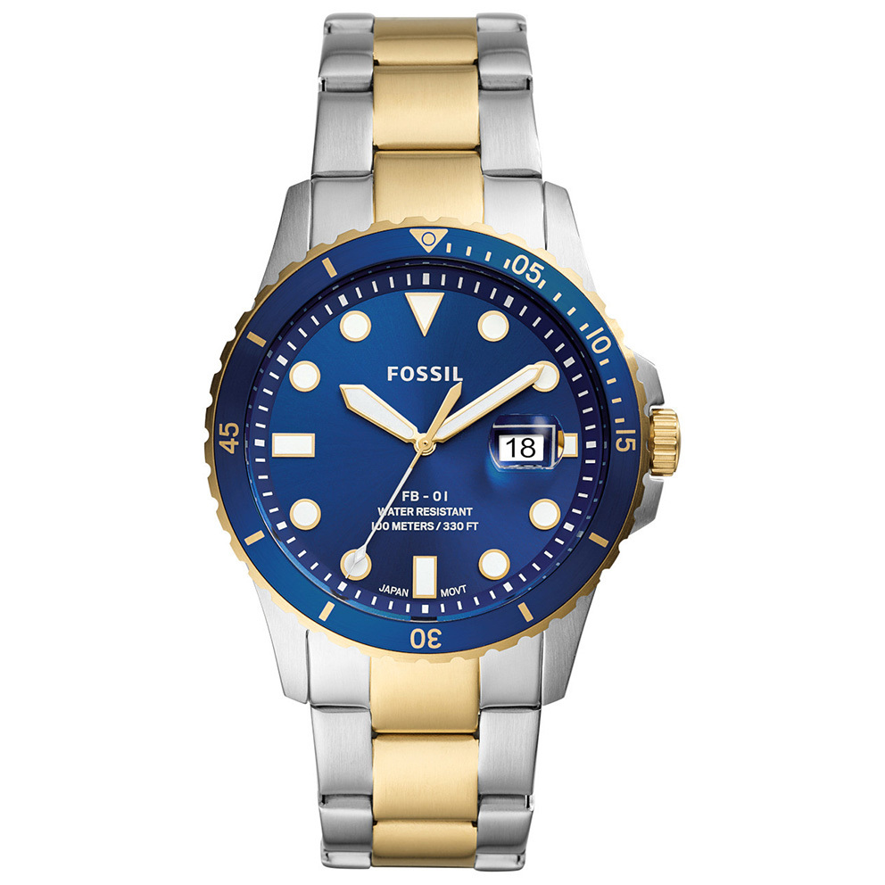 Zilver cheap blauw horloge