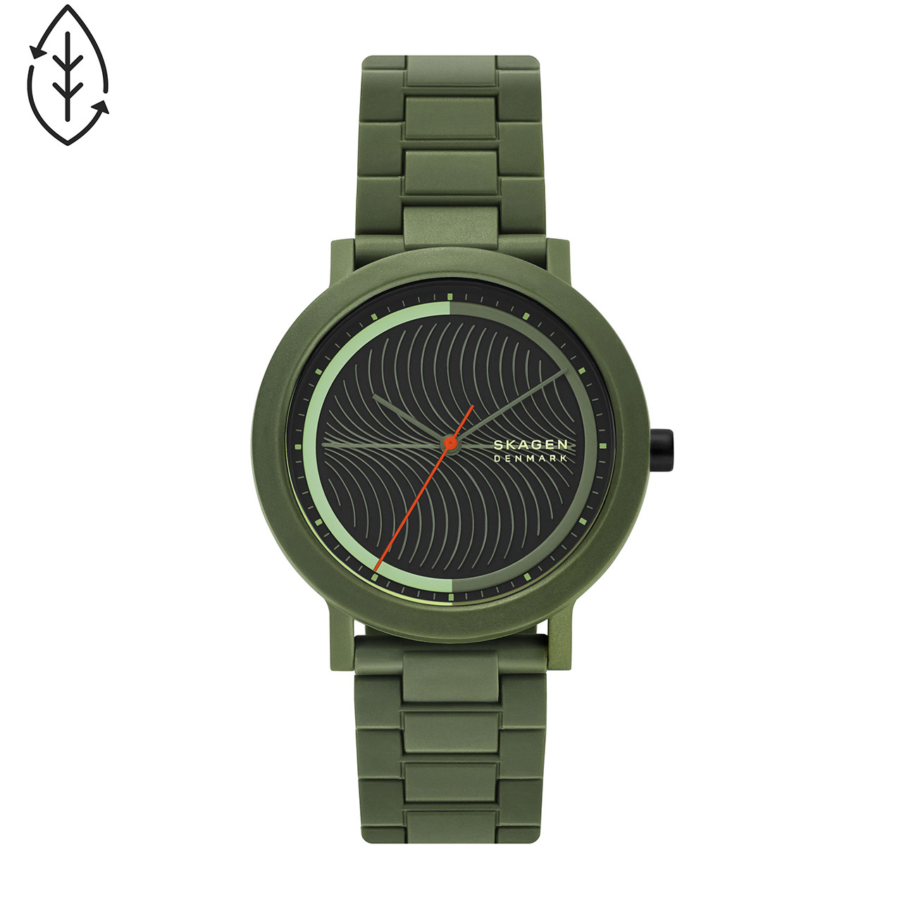 Skagen SKW6771 Horloge Aaren Ocean nylon-synthetisch groen 41 mm