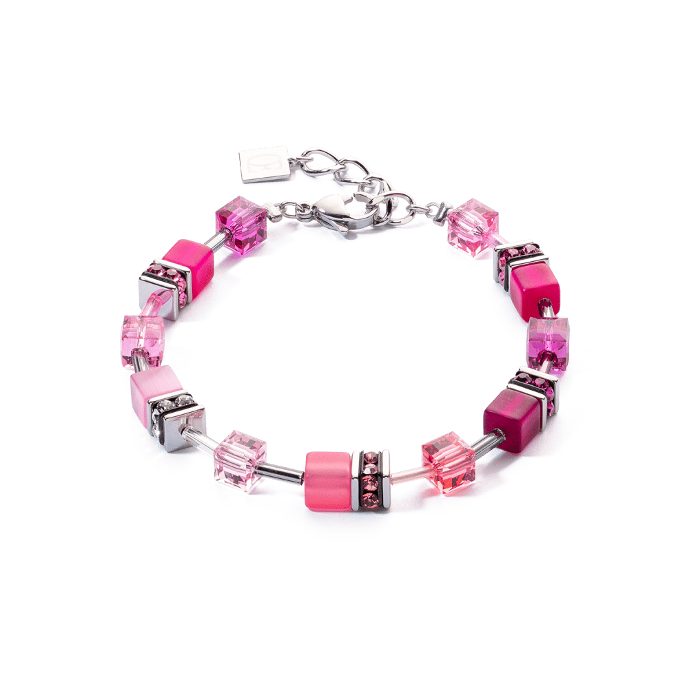 coeur-de-lion-2838-30-0422-geocube-zilverkleurige-schakelarmband-met-roze-en-paarse-kristallen