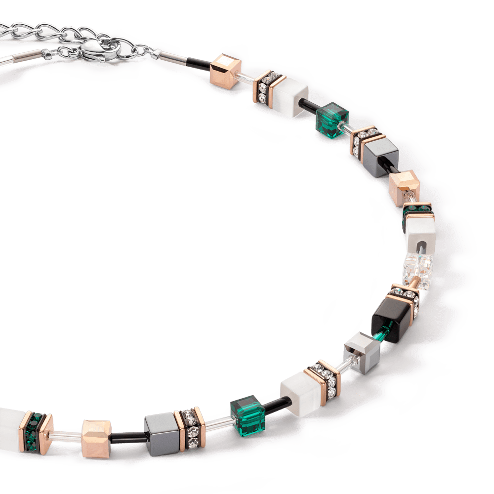 coeur-de-lion-geocube-4013-10-0521-elegant-collier-rose-verguld-met-hematiet-en-glas-lengte-verstelbaar-42-48-cm