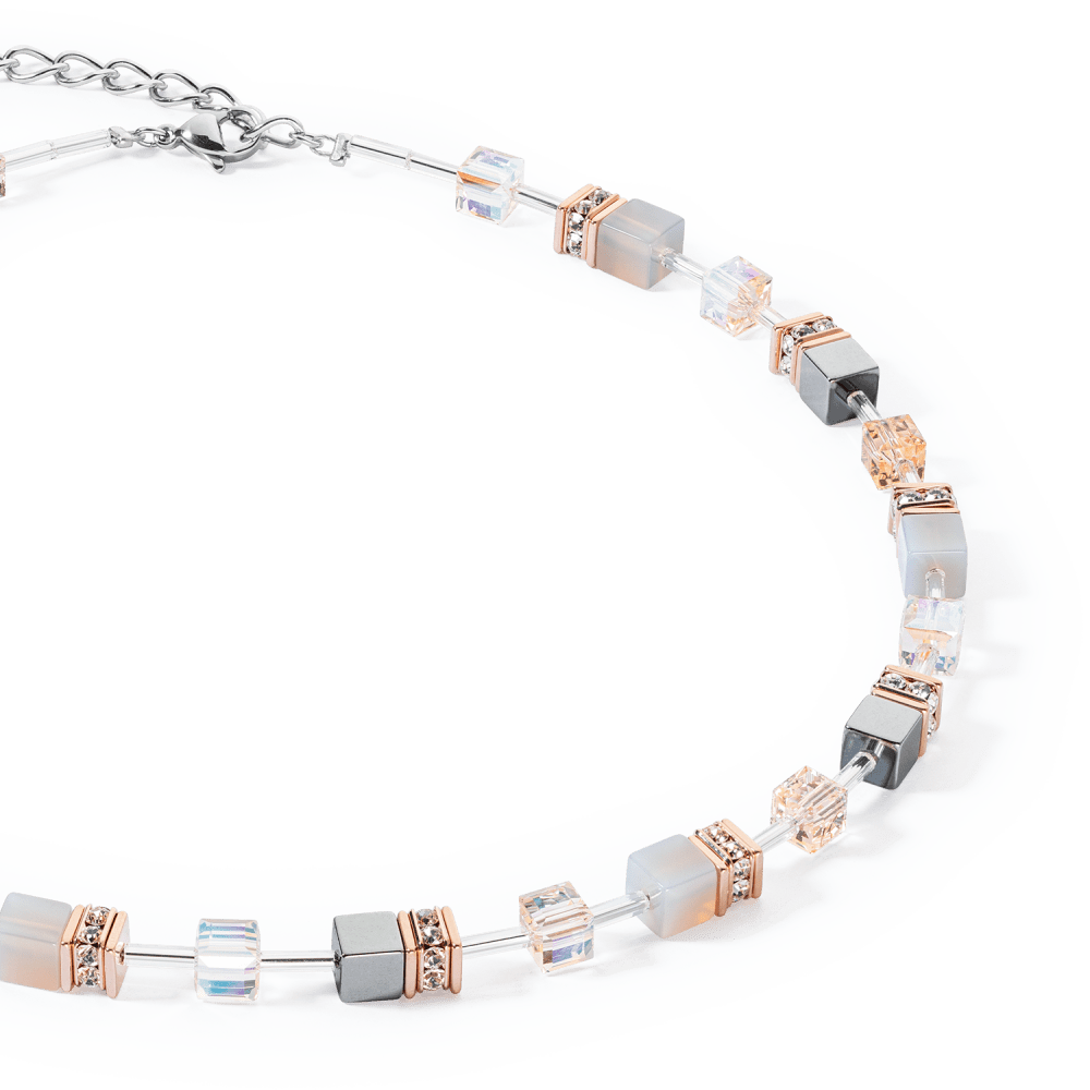 coeur-de-lion-geocube-4017-10-0235-iconic-precious-ketting-met-agaat-hematiet-kristal-en-strass-lengte-verstelbaar-42-48-cm