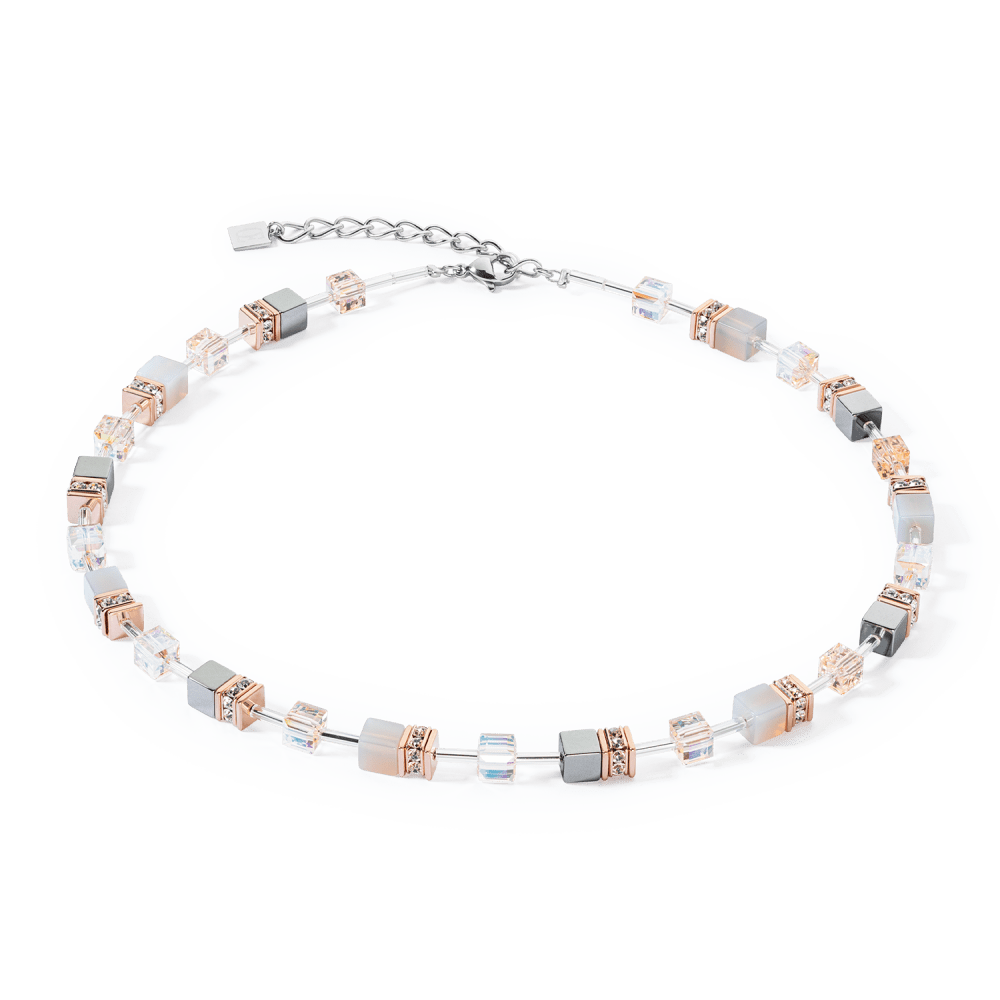 coeur-de-lion-geocube-4017-10-0235-iconic-precious-ketting-met-agaat-hematiet-kristal-en-strass-lengte-verstelbaar-42-48-cm