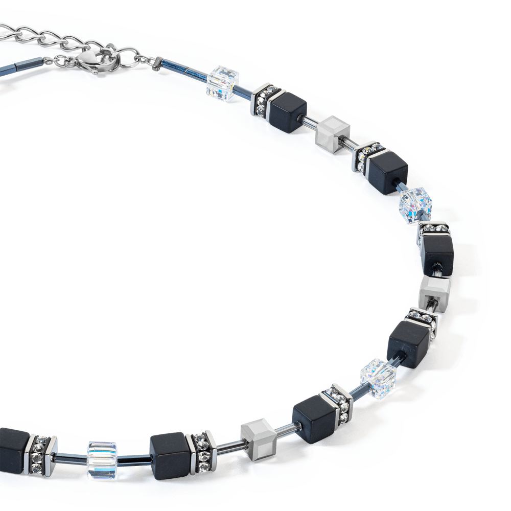 coeur-de-lion-geocube-4018-10-1318-zilverkleurig-collier-met-zwart-onyx-kristal-en-strass-lengte-verstelbaar-42-48-cm