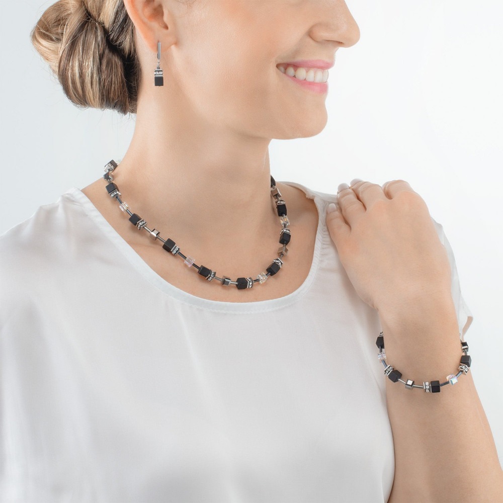 coeur-de-lion-geocube-4018-10-1318-zilverkleurig-collier-met-zwart-onyx-kristal-en-strass-lengte-verstelbaar-42-48-cm