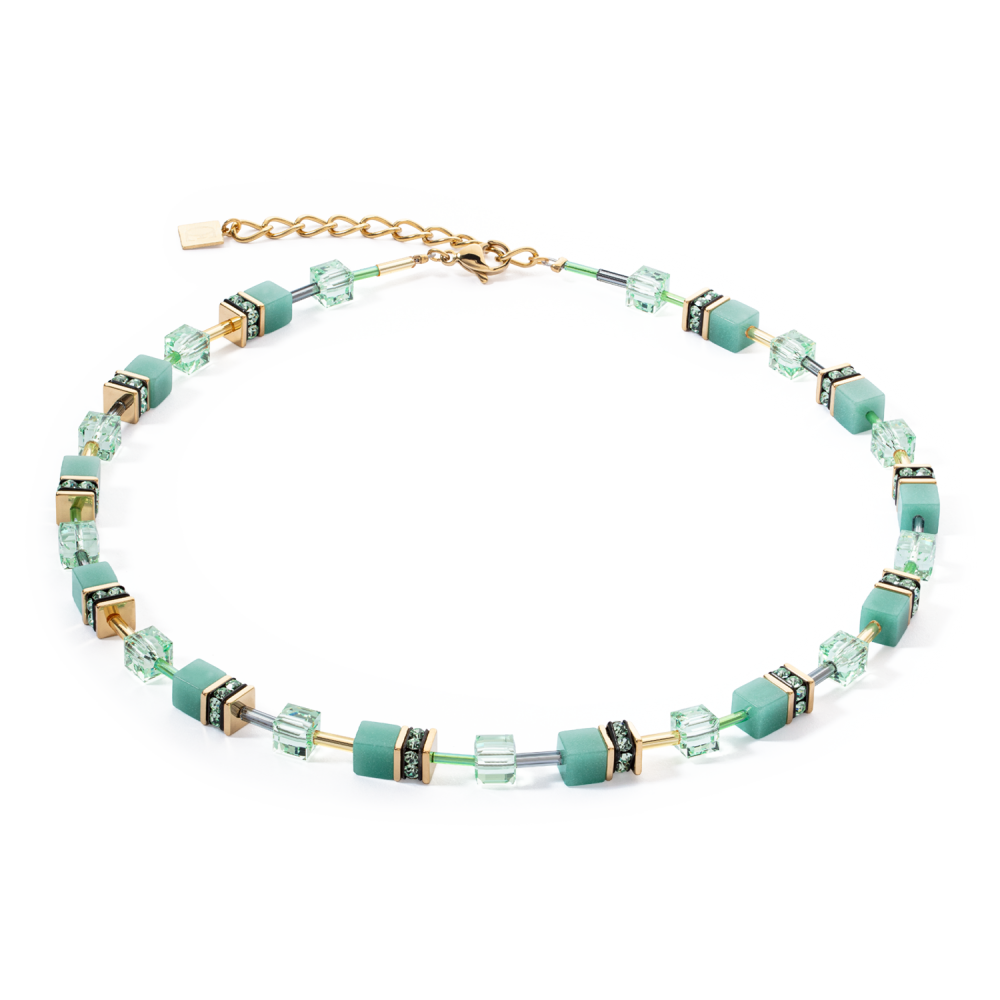 coeur-de-lion-geocube-4020-10-0533-elegant-collier-met-groene-kristal-strass-en-glas-lengte-verstelbaar-42-48-cm