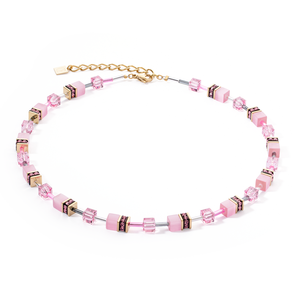 coeur-de-lion-geocube-4020-10-1920-iconisch-collier-met-roze-kristal-strass-glas-en-polaris