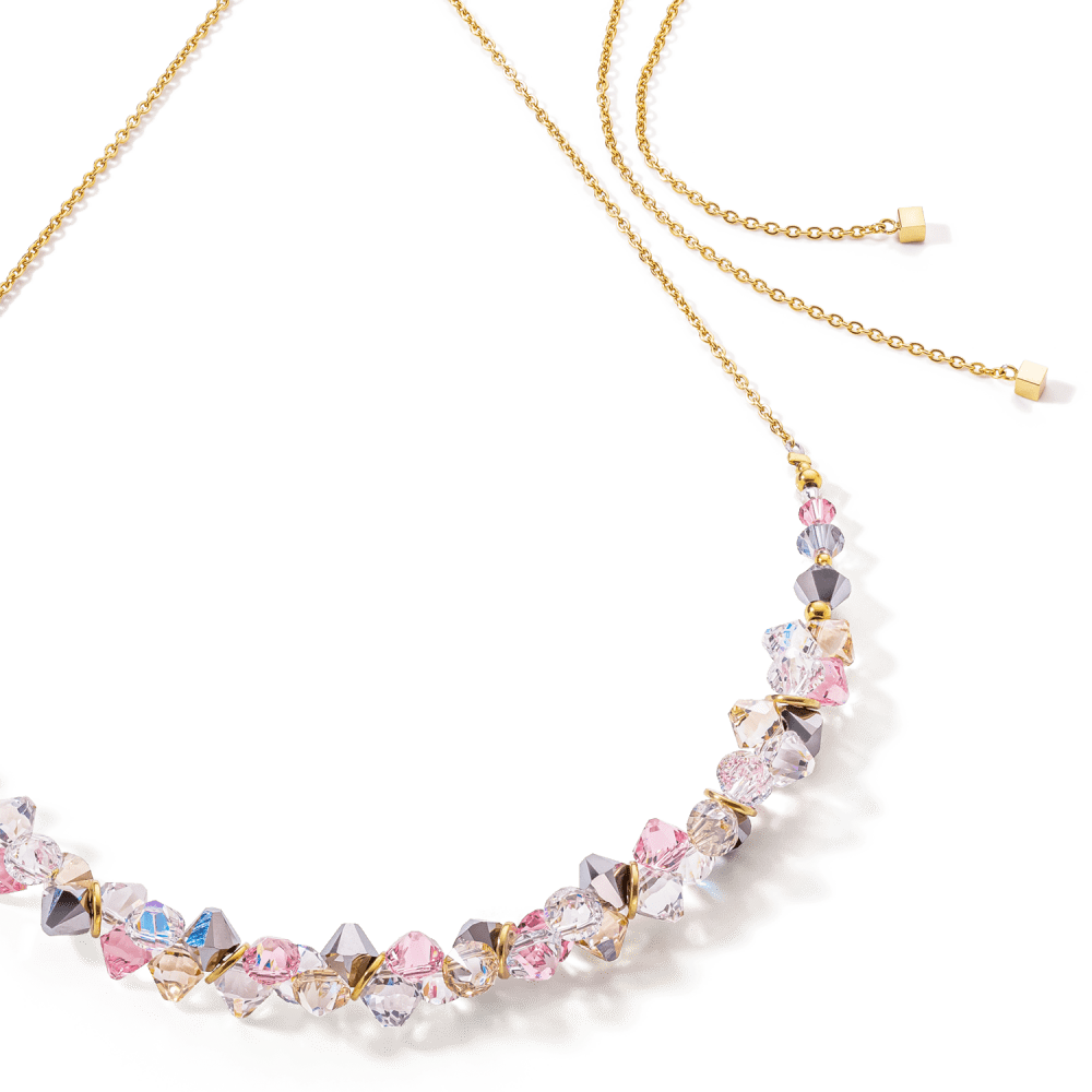 coeur-de-lion-dancing-crystals-4639-10-1920-elegant-collier-met-lichtroze-kristal-en-goudkleurige-plating-lengte-verstelbaar-30-70-cm