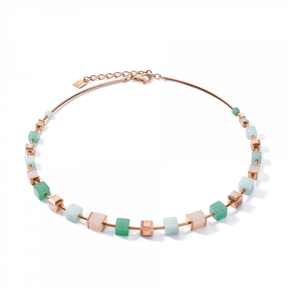 coeur-de-lion-5059-10-0510-chique-collier-met-amazoniet-en-aventurijn-kristallen-lengte-verstelbaar-tot-52-cm