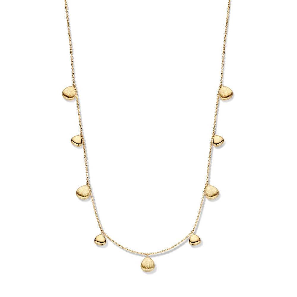 14-karaat-gouden-schakelcollier-met-9-hangers-glanzend-en-scratched-lengte-45-cm