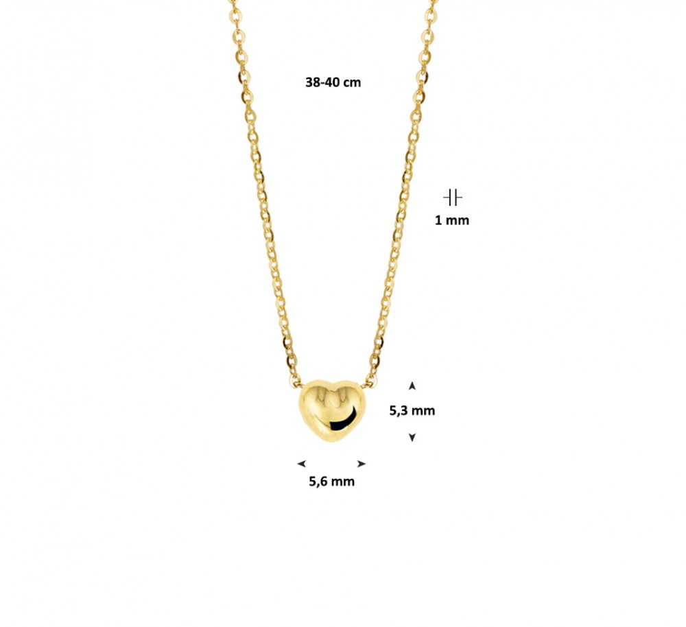 bolle-hartjes-ketting-1-mm-goud-lengte-verstelbaar-38-40-cm