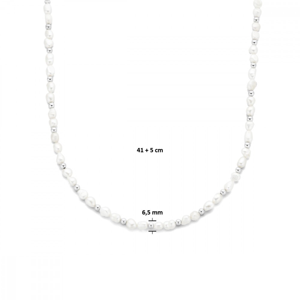 bolletjes-6-5-mm-parelketting-zilver-gerhodineerd-lengte-verstelbaar-41-46-cm