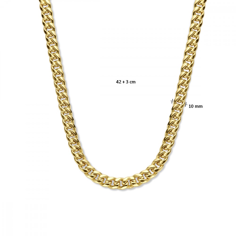 gourmet-10-mm-schakelcollier-goud-op-zilver-lengte-verstelbaar-42-45-cm