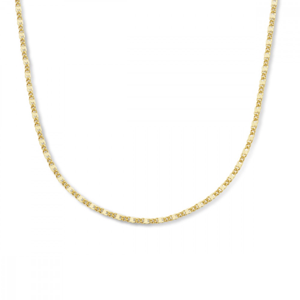 gourmet-2-2-mm-schakelketting-goud-op-zilver-lengte-verstelbaar-40-44-cm