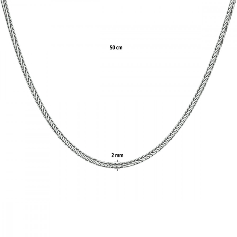 vossenstaart-collier-met-2-0-mm-schakel-van-geoxideerd-zilver